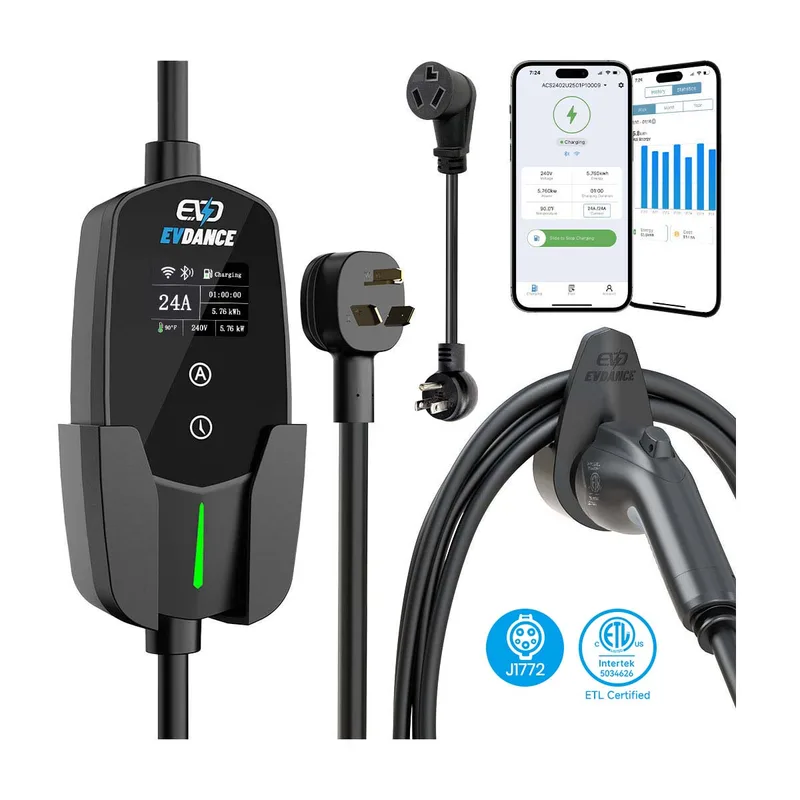 Manufacturer photo of the EVDANCE Level 2 NEMA 10-30 24A J1772 Portable EV Charger